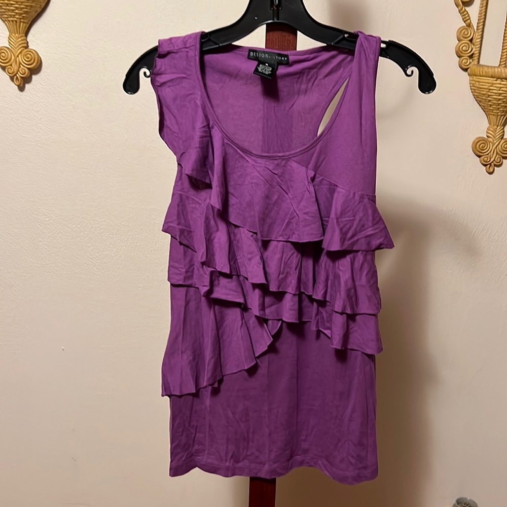 Sleeveless Ruffle Top